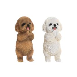 DKD Home Decor Figura de Resina Perro Shabby Blanco Marrón 10 x 20 x 9 cm (4 Unidades) Precio: 33.4999995. SKU: B127YERRAZ