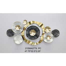 DKD Home Decor Decoración Pared Glam Abstracta de Metal Dorado Negro Blanco 121.3 x 57 x 5.7 cm Precio: 40.78668. SKU: B14M7FLFAY