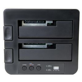StarTech Duplicador Clonador Autónomo de Discos Duros o SSD SATA 2 Bahías USB 3.1 10Gbps Negro