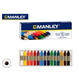 Manley Ceras 60 mm Colores Surtidos Estuche 15 Ud