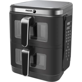 Fagor Freidora sin aceite Airfryer FGD11 con Doble depósito de 5,5 L (11L total), 12 programas, 2800W