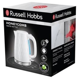 Russell Hobbs 26050-70 Hervidor Honeycomb Blanco 1,7L con diseño texturizado y ebullición rápida en 55 segundos