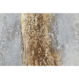 DKD Home Decor Cuadro Moderno Abstracto Gris Dorado 4 x 131 x 131 cm