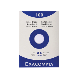 Exacompta Cartulina Blanca Din A4 205 Gr Paquete 100 Unidades