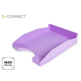 Q-connect Bandeja Sobremesa Lavanda Opaco 240x70x340 mm Plástico Alta Resistencia