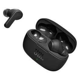 JBL Auriculares Bluetooth Wave 200TWS True Wireless con estuche de carga, Sonido Deep Bass, Autonomía 20h, Negros - JBLW200TWSBLK
