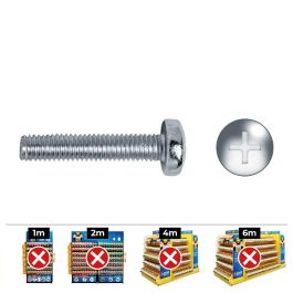 Celo Tornillo Metrica Alomado Philips DIN 7985 Ø4x25mm Zincado Caja 500 Unidades Precio: 21.78999944. SKU: S7906003