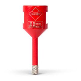 Rubi R5988 Broca Drygres Ø 6mm M14 para Amoladora, Corte Seco en Cerámica, Gres, Porcelánico, Mármol y Granito