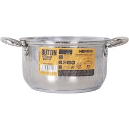 Inde Cacerola Acero Inoxidable Antiadherente "New Neron" 20 cm (4L) con Tapa