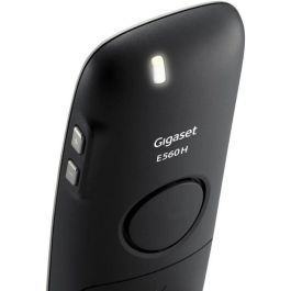Gigaset E560A Teléfono fijo Plata con Contestador Automático, Gran Pantalla, Botones y Sonido Manos Libres Fuertes, Compatible Audífonos