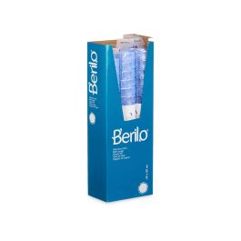 Berilo Alfombra de Baño Antideslizante Transparente Cuadros Pequeños PVC 50,3 x 50,3 x 0,7 cm (6 Unidades)