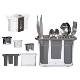 Kinvara Escurrecubiertos Plástico Rectangular 2 Compartimentos Oscuro Blanco/Negro 20.5x11x14 cm (Set de 12) Precio: 40.88999948. SKU: B1J8FLS7MA