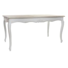 Mesa Comedor Tradicional DKD Home Decor Blanco Natural 80 x 79 x 160 cm Mesa Comedor Tradicional DKD Home Decor Blanco Natural 80 x 79 x 160 cm