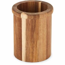 LIVOO MES153G - Juego de 4 Utensilios de Cocina con Olla - Acacia FSC y Silicona - Olla 15x12cm, Utensilios 31cm