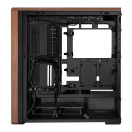 Lian Li Lancool Caja Torre Gaming ATX E-ATX con Vidrio Templado y Detalles de Madera, Compatible Back Connect, ARGB, USB-C