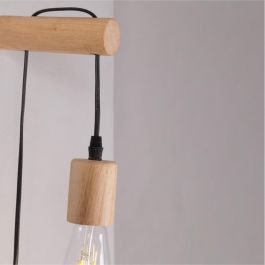 SKD-W1010 Aplique de Pared Ajman de Madera para Luz de Lectura en Dormitorios y Zonas de Estar, Compatible con Bombillas LED E27