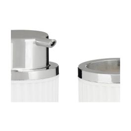 Berilo Set de Baño 3 Piezas Blanco - Jabonero, Dispensador y Bote 10.5x16.5x15.5 cm (12 Unidades)