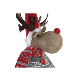 DKD Home Decor Figura Navidad Tradicional Reno Rojo Poliester 9 x 50 x 13 cm