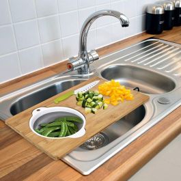 Cook Concept Tabla Cortar Con Escurridor Bambú