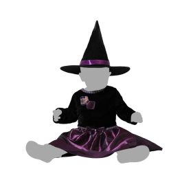 Disfraz Bruja Bebé Morado Niña Con Sombrero 6-12 Meses Disfraz Bruja Bebé Morado Niña Con Sombrero 6-12 Meses