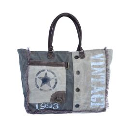 DKD Home Decor Cojin Suelo Vintage 1993 Gris Oscuro Beige Polyester Algodon Piel 50 x 50 x 34 cm