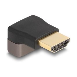 DeLOCK Adaptador HDMI Macho a Hembra 90° Acodado Hacia Arriba, 8K 60 Hz, Gris Metal