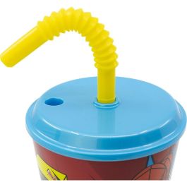 Marvel CZ11366 Vaso Easy Sport Spiderman 430 ml con Tapa y Pajita, Plástico Reciclable sin BPA, apto niños Marvel CZ11366 Vaso Easy Sport Spiderman 430 ml con Tapa y Pajita, Plástico Reciclable sin BPA, apto niños