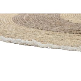 DKD Home Decor Alfombra Estilo Boho Natural Beige Poliéster 200x1x200 cm