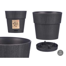 Maceta Plastico 15 Cm Ethica Antracita Stefanplast (12 Unidades)