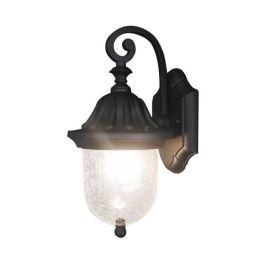 RABALUX RAB-8387 Aplique Exterior LED "Sydney" 1xE27 IP23 Negro Metal Pantalla Cristal