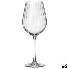 Bohemia Copa de Vino Cristalin Optic, 65 cL, Pack de 6 Unidades, Borde Fino, Higiénico, Vidrio Transparente, Apta Lavavajillas