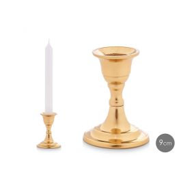 Candelabro Dorado Giftdecor 9 cm - Aluminio Oro (24 Unidades) Precio: 38.95000043. SKU: B158G9GGLR