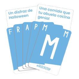 Asmodee Juego Quick Stop Family LCQF01ES para 2-4 jugadores con 240 situaciones divertidas para mayores de 6 años