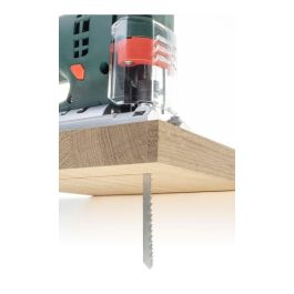 Wolfcraft Hojas Sierra de Calar Bimetal 130mm, 2 Unidades - Vástago T para Cortar Metal, Madera y Plástico - Profundidad Corte 3-65 mm