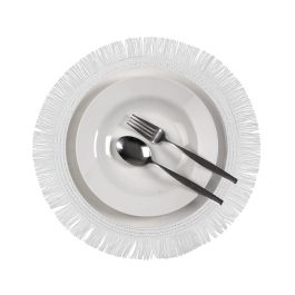 Salvamantel Con Flecos Blanco Versa (6 Unidades) Salvamantel Con Flecos Blanco Versa (6 Unidades)