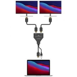 AISENS - HDMI DUPLICADOR 4K@30HZ 1x2 CON ALIMENTACION USB Y CABLE, NEGRO, 30CM