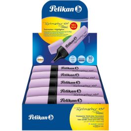 Pelikan 817370 - Pack 10 Marcadores Textmarker 490 Pastel Lavanda, Punta Cincel, Color Púrpura