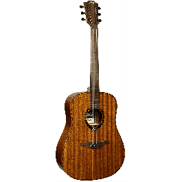 LAG Guitarra Acústica Dreadnought Tramontane 98 - Tapa Maciza de Caoba, Fondo y Laterales de Caoba