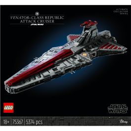 LEGO Star Wars Crucero de Ataque Clase Venator de la República 75367 - Juego de Construcción con 5374 Piezas