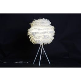 Lampara Sobremesa Glam DKD Home Decor Blanco 42 x 67 x 42 cm Lampara Sobremesa Glam DKD Home Decor Blanco 42 x 67 x 42 cm