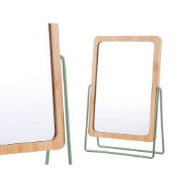 Berilo Espejo Bambú con Soporte de Metal Color Menta Verde 15x22x5 cm Precio: 62.2182. SKU: B1E8459NKE