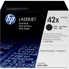 HP 42X Q5942XD Tóner Negro Doble Pack 2x 20.000 Páginas Precio: 246.49999968. SKU: B1AXQ75EVT