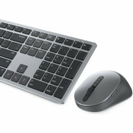 Teclado y Ratón Inalámbrico Dell Gris Qwerty Español