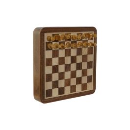 Juego Colonial DKD Home Decor Natural Marron 18 x 3 x 18 cm Set de 2