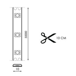 Tira LED SMD 2835 Free Driver 16W/M 1600Lm/M 220VAC IP65 6000ºK Rollo 50M