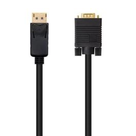 Nanocable Cable Conversor DisplayPort a VGA 2M - Modelo 10.15.4402 - 24K Oro Blindado, 1920x1200@60Hz, Negro
