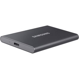 Samsung Portable SSD T7 2TB USB 3.2 Gen2 Tipo C Gris Titanio - NVMe, Lectura 1050MB/s, Escritura 1000MB/s, Aluminio