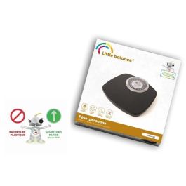 Little Balance LIT3760240784005 Báscula Digital 8400 Comfort, 180 kg / 1 kg, Pantalla Grande, Compacta, Negra y Cromada