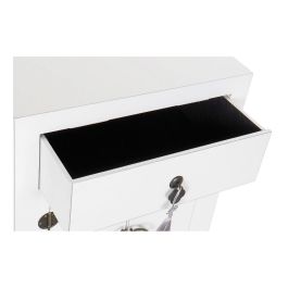 Mesita De Noche Oriental DKD Home Decor Blanco Plateado 34 x 66 x 45 cm Mesita De Noche Oriental DKD Home Decor Blanco Plateado 34 x 66 x 45 cm