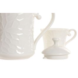 Juego de Tazas de Café Home ESPRIT Blanco Bambú Porcelana Juego de Tazas de Café Home ESPRIT Blanco Bambú Porcelana
